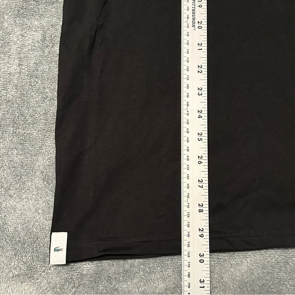 LACOSTE 3XL Men’s V-Neck Black Shirts 3-Pack Slim Fit XXXL Cotton